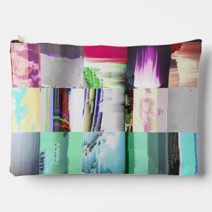 Pochette À Accessoires Échec du chargement de l'art abstrait en grille de