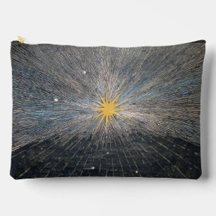 Pochette À Accessoires Éclatement Stellaire Jaune Abstrait Mystique Céles