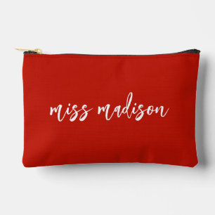 Pochette À Accessoires Écriture personnalisée du nom de l'enseignant en r