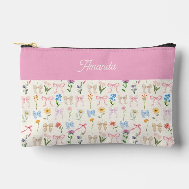 Pochette À Accessoires Élégance florale de l'arc tendance (Recto)