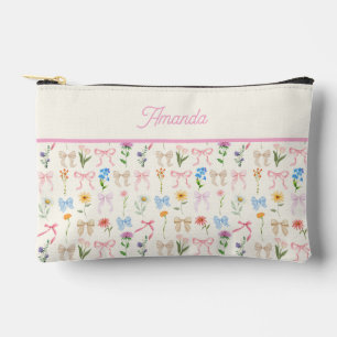 Pochette À Accessoires Élégance florale de nœud tendance