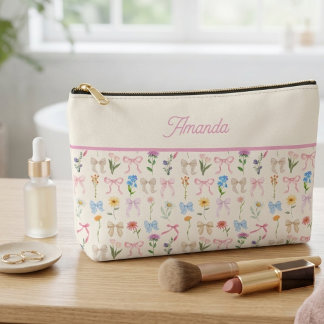 Pochette À Accessoires Élégance florale de nœud tendance