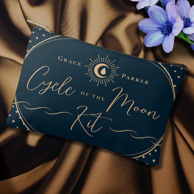 Pochette À Accessoires Élégant bleu céleste Première Lune (In Situ)