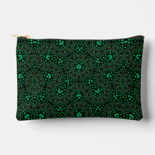 Pochette À Accessoires Élégant Emerald & Pearl Abstrait Dot Art Motif