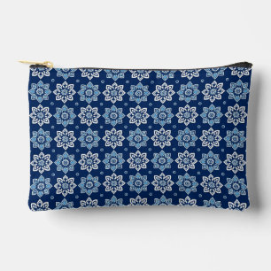 Pochette À Accessoires Elégant modèle floral Mandala bleu
