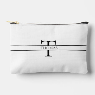 Pochette À Accessoires Élégant Monogramme Personnalisé Nom Personnalisé