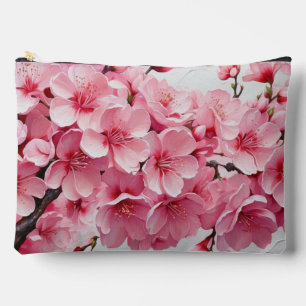 Pochette À Accessoires Élégante Fleurs de fleurs de cerisier rose