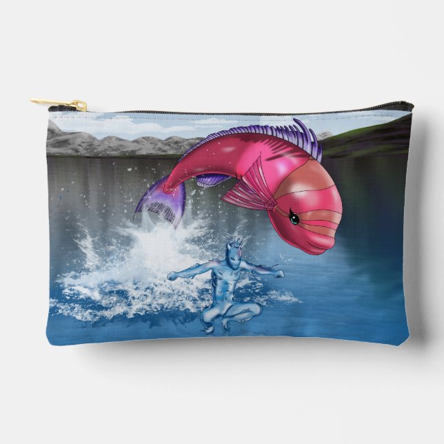 Pochette À Accessoires Élément d'eau bleu (Recto)