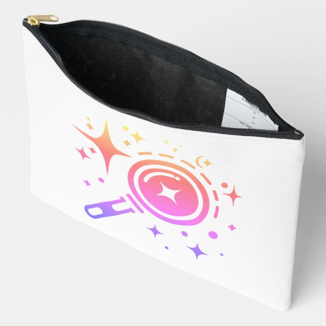 Pochette À Accessoires emblème AI Twinkle étoiles, phare de l'ère numériq (Ouvrir)