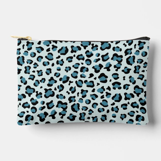 Pochette À Accessoires Empreinte de léopard, Spots de léopard, Leopard bl (Recto)