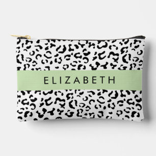 Pochette À Accessoires Empreinte de léopard, Spots, Noir Et Blanc, Votre 