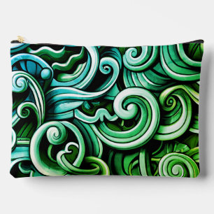 Pochette À Accessoires Énergie verte tourbillonne