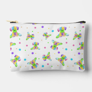 Pochette À Accessoires enfants arc-en-ciel chien chiot pois couleurs vive