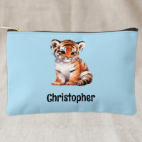 Enfants mignon tigre ajouter un nom bleu noir