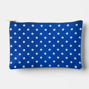 Pochette À Accessoires Étoiles sur texture de tissu numérique par Shirley