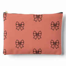 Étui à crayons à motif de nœud coquette rose migno