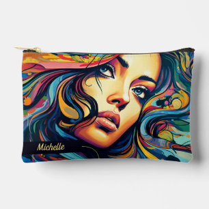 Pochette À Accessoires Femme Pop Art Avec Nom Petit