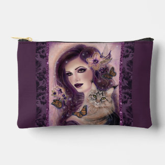 Pochette À Accessoires Femmes fantastiques avec chat par Renee Lavoie 