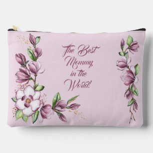 Pochette À Accessoires Fête des Mères Fleurs de Magnolia Aquarelle