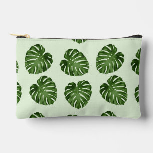 Pochette À Accessoires Feuilles de palmiers, Feuilles verts, Motif tropic
