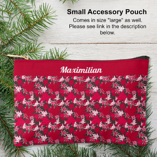 Pochette À Accessoires Feuilles d'érable au charbon de bois - PETITE trou