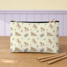 Fille Cheval Jaune Violet Motif Floral
