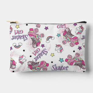Pochette À Accessoires Fille de patineuse mignonne motif de patin à roule