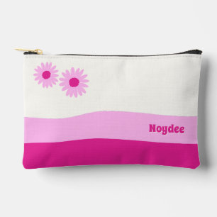 Pochette À Accessoires Filles blanc rose simple marguerite