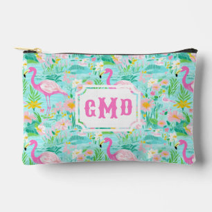 Pochette À Accessoires Flamant rose d'été de Preppy Monogramme