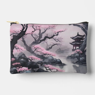 Pochette À Accessoires Fleur De Cerisiers Au Bord De La Rivière