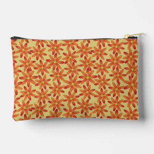 Pochette À Accessoires Fleur de marguerite rétro en jaune chaud