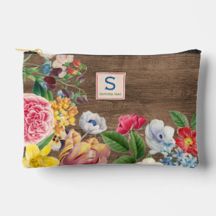 Pochette À Accessoires Fleur sauvage coloré Bouquet Floral Motif d'art