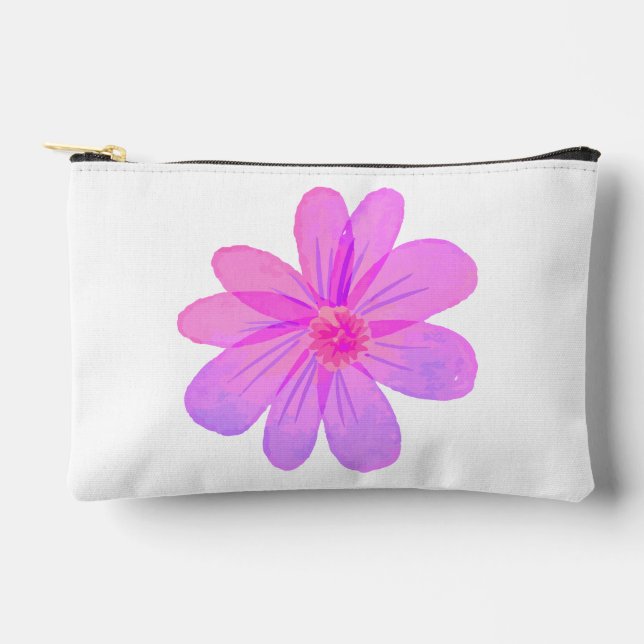 Pochette À Accessoires Fleurs aquarelles  (Recto)