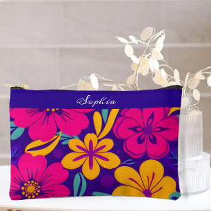 Pochette À Accessoires Fleurs colorées-Dopamine Style-Fleurs rétro