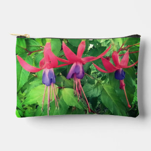 Pochette À Accessoires Fleurs rouges et violettes