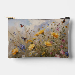Pochette À Accessoires Fleurs sauvages et papillons
