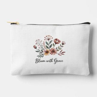 Pochette À Accessoires Fleurs sauvages Vintages de fleurs blanches