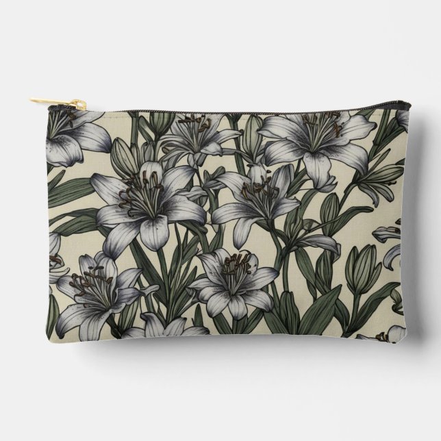 Pochette À Accessoires Fleurs vintages de Lys (Recto)