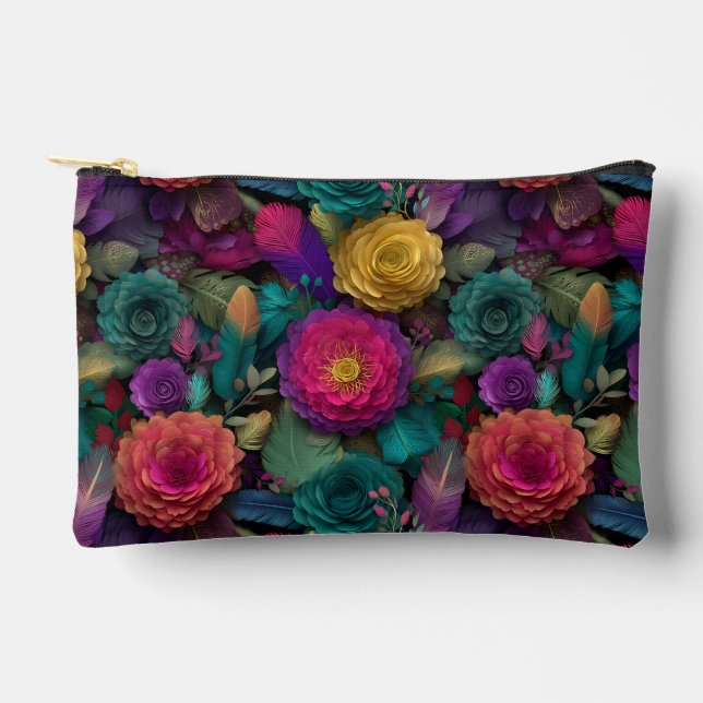 Pochette À Accessoires Fleuves et plumes sauvages vibreurs Fourre-tout (Recto)