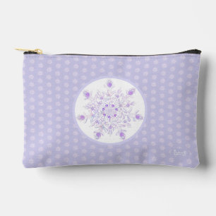 Pochette À Accessoires flocon de neige violet clair et coeur étincelant