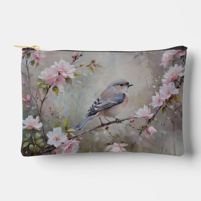 Pochette À Accessoires Floral Bird Print Accessory Pouch (Recto)