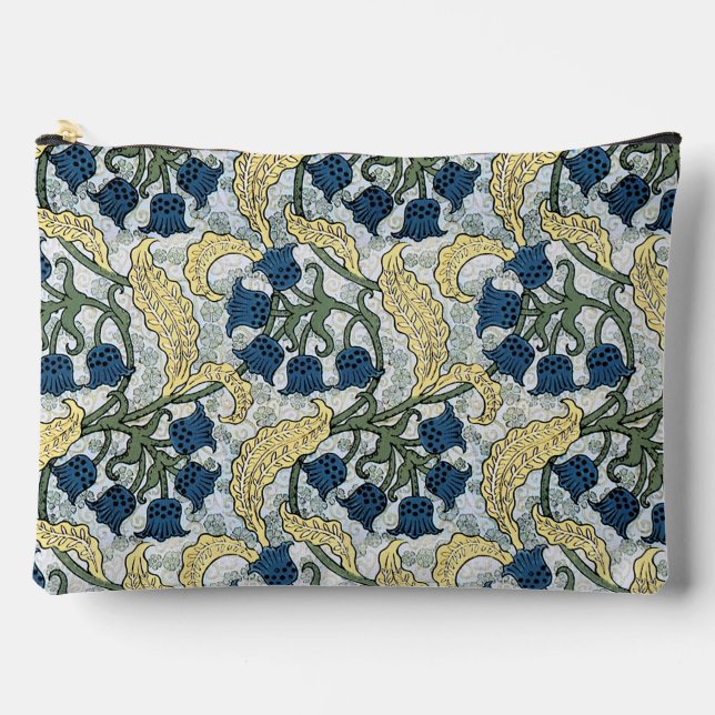 Pochette À Accessoires Floral Blue Flowers Lily Valley Répétition (Recto)