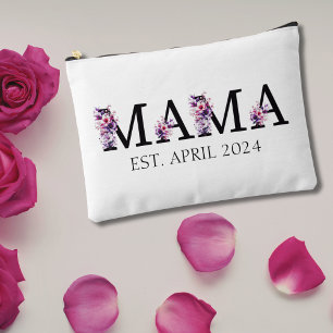 Pochette À Accessoires Floral Mama Nouveau texte maman