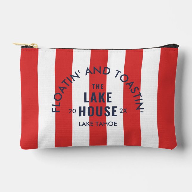 Pochette À Accessoires Flotter et griller au Lake House Red Stripe (Recto)