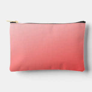 Pochette À Accessoires Fond Abstrait Minimaliste Dégradé Rose Rouge Clair