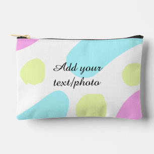 Pochette À Accessoires Formes géométriques abstraites pastel ajouter nom 