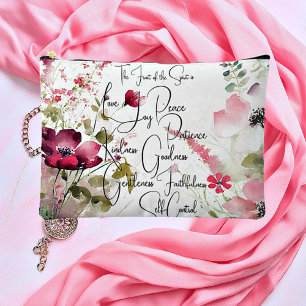Pochette À Accessoires Fruit de l'Esprit floral rose