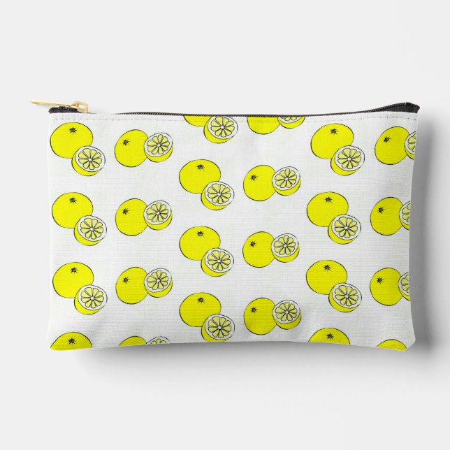 Pochette À Accessoires Fruits de citron blanc (Recto)