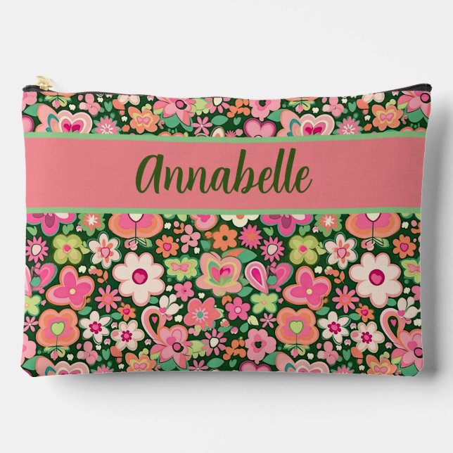 Pochette À Accessoires Fun Fleurs Whimsical Grand Accessoire (Recto)
