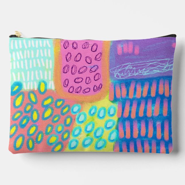 Pochette À Accessoires Funky Abstract Digital Painting (Recto)